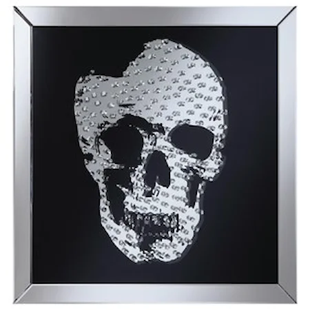 Wall Mirror with Jeweled Skull